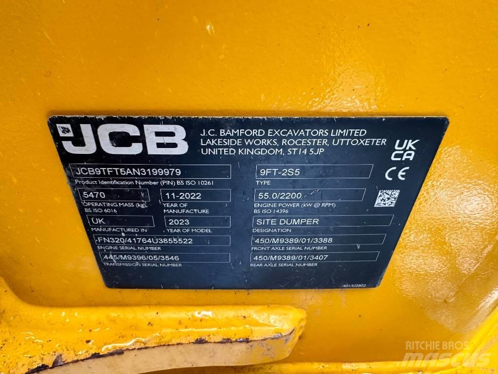 JCB 9 Ton Dumper 건설현장 덤프트럭