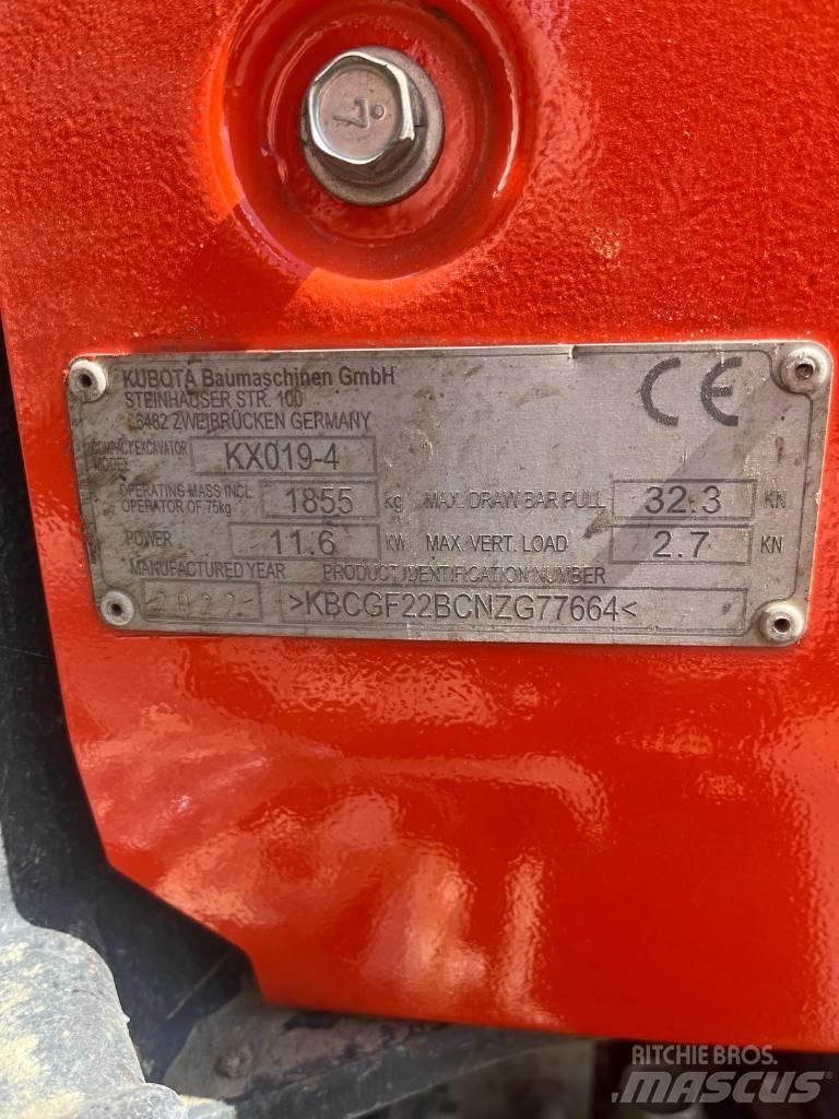 Kubota KX 019-4 소형 굴삭기 7톤 미만