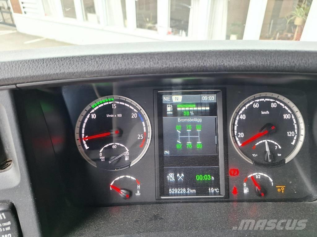 Scania R 580 LB 훅 리프트 트럭