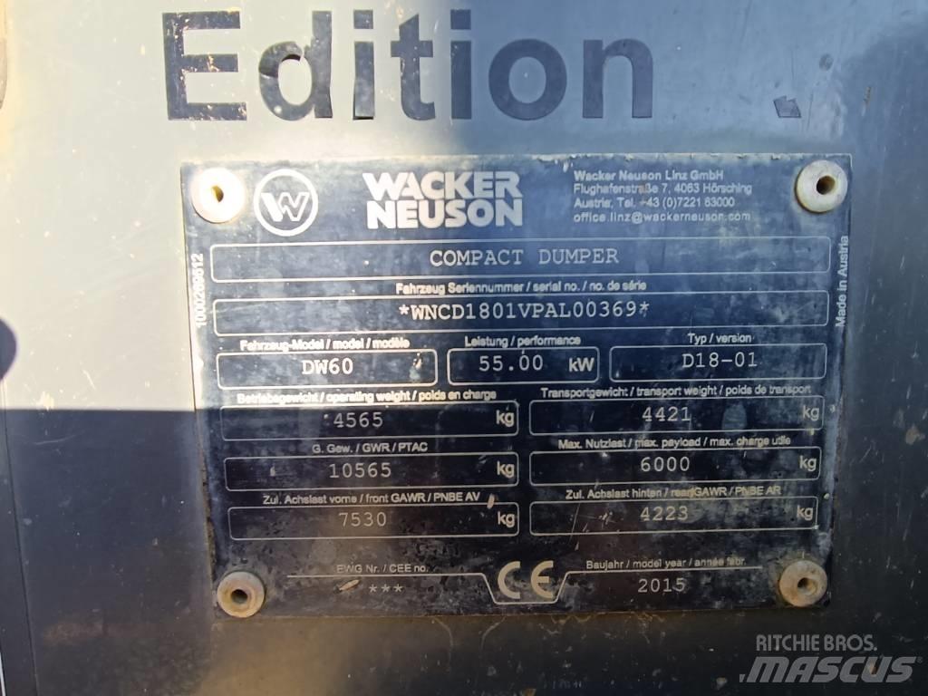 Wacker Neuson DW 60 건설현장 덤프트럭
