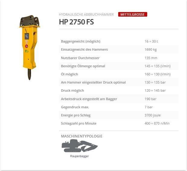 Indeco HP 2750 FS 브레이커