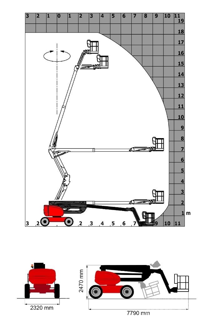 Manitou 180 ATJ E3 관절형 전동이동 리프트