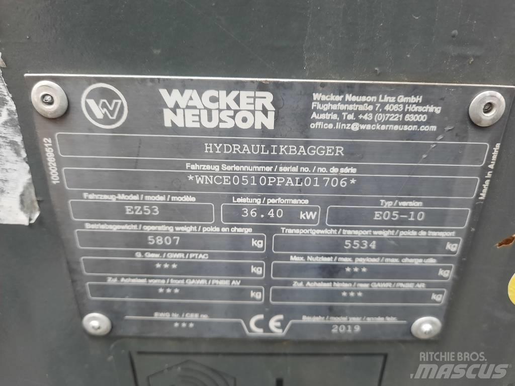 Wacker Neuson EZ 53 소형 굴삭기 7톤 미만