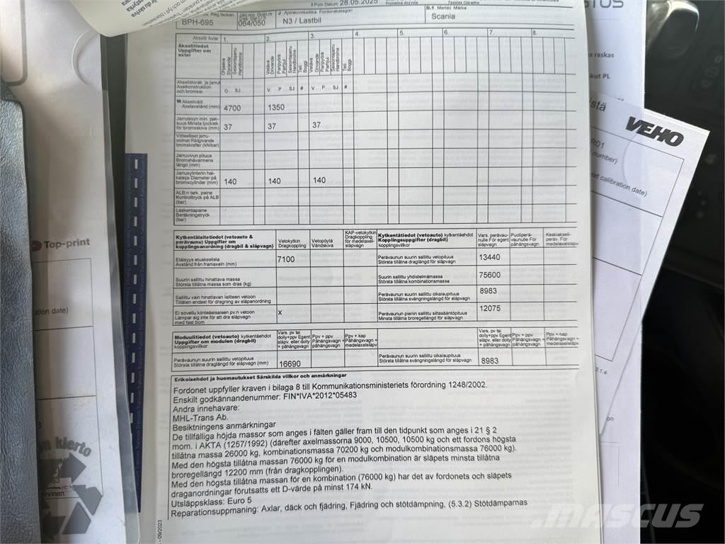 Scania R620 6X4 훅 리프트 트럭