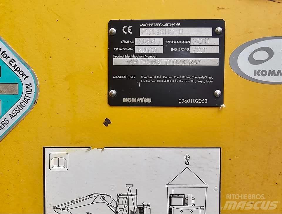 Komatsu PC 138 중형굴삭기 7톤-28톤