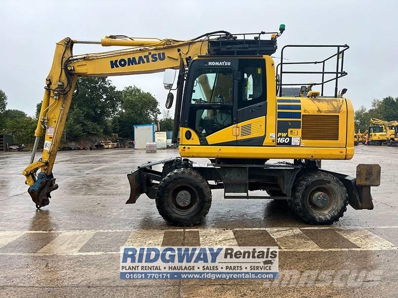 Komatsu PW 160  휠 굴삭기