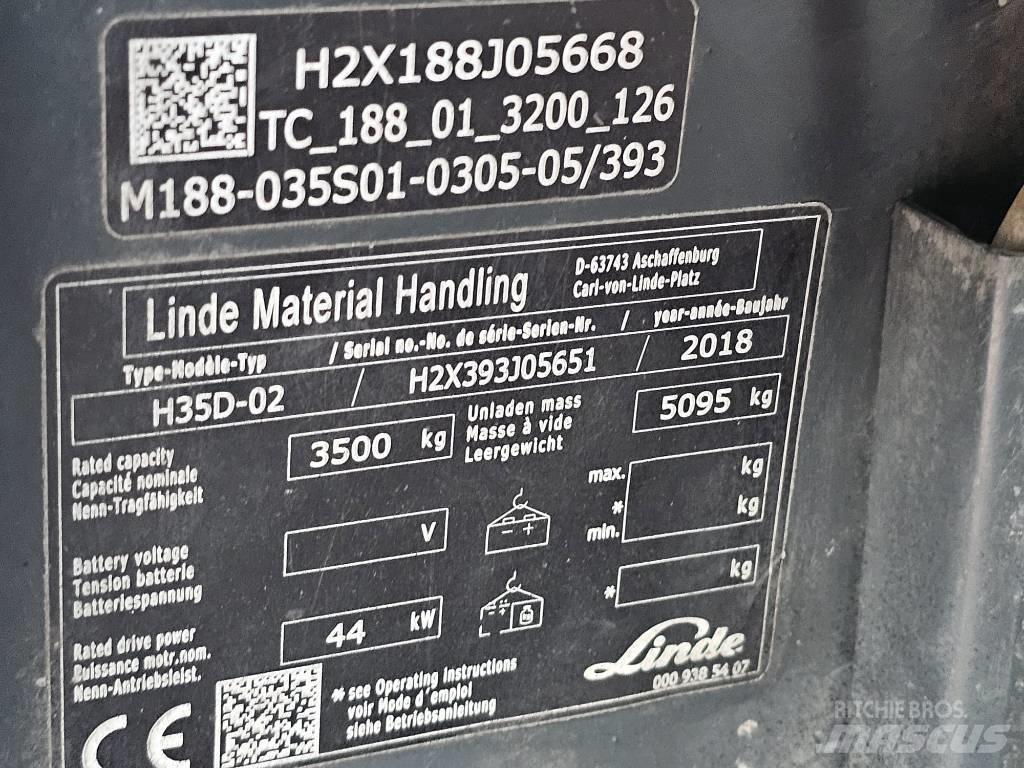 Linde H35D-02 디젤 지게차