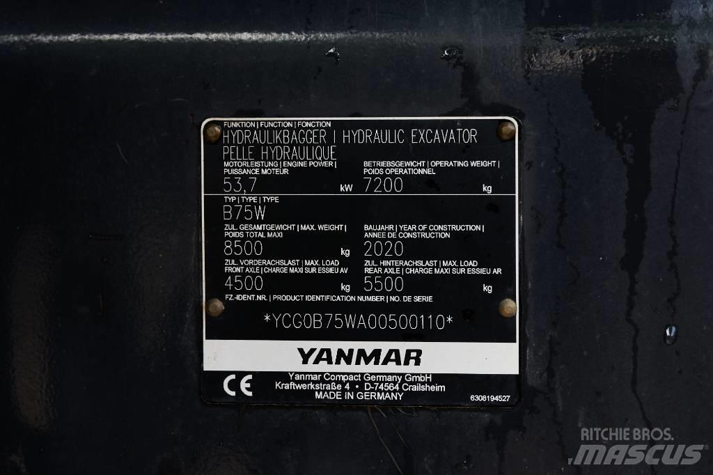 Yanmar B 75 W  휠 굴삭기