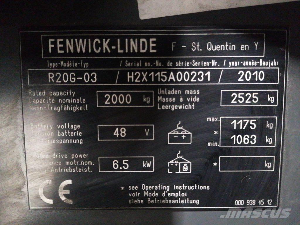 Linde R20G-03 리치 트럭