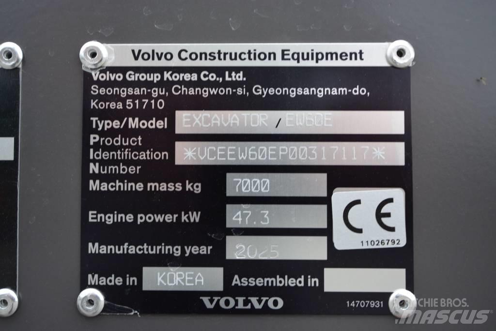 Volvo EW 60 E 소형 굴삭기 7톤 미만