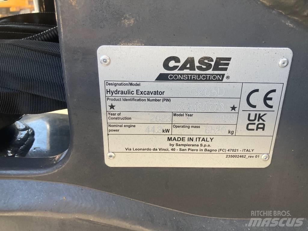 CASE CX65D 소형 굴삭기 7톤 미만