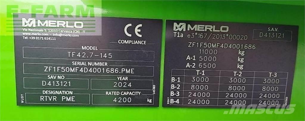 Merlo tf 42.7 - 145 농업용 텔레 핸들러