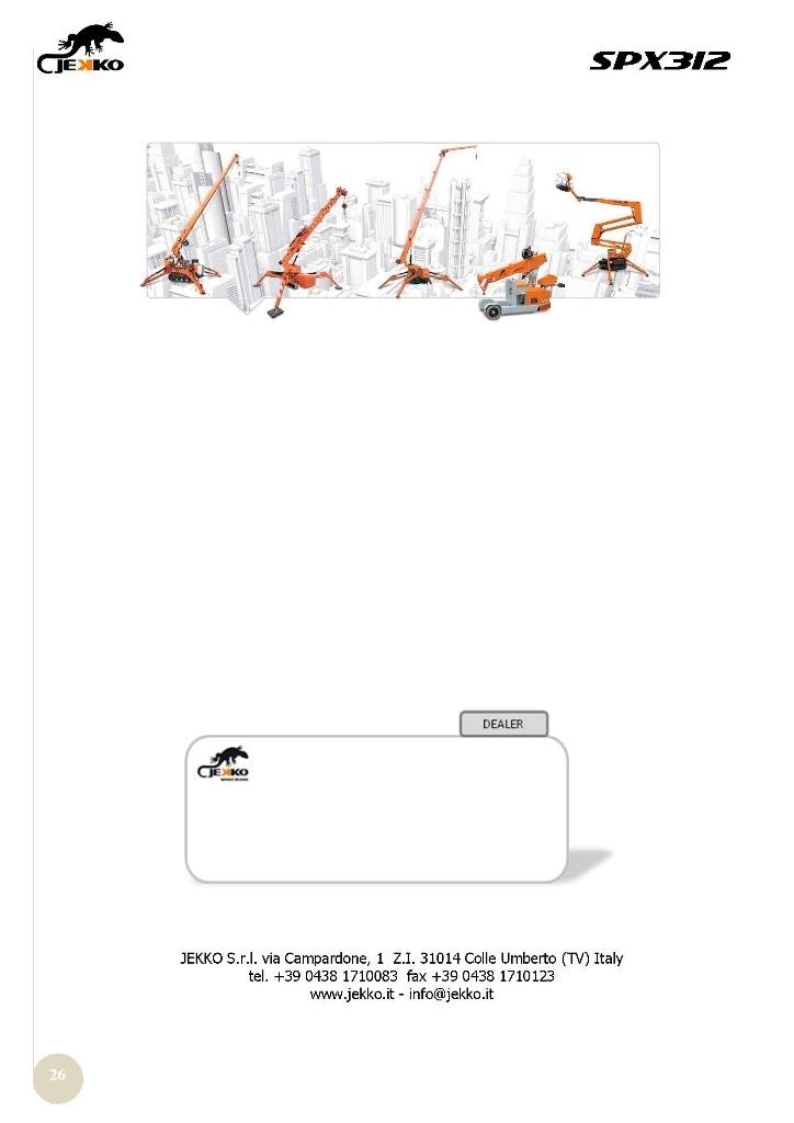 Jekko SPX312CP 미니 크레인