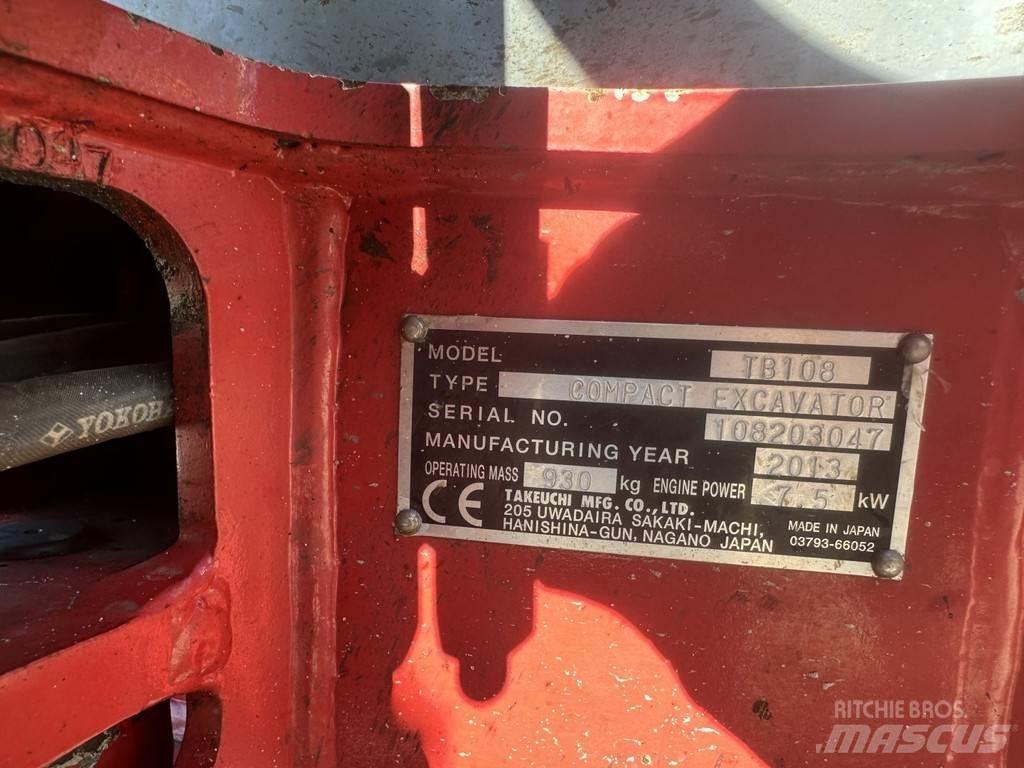 Takeuchi TB108 소형 굴삭기 7톤 미만