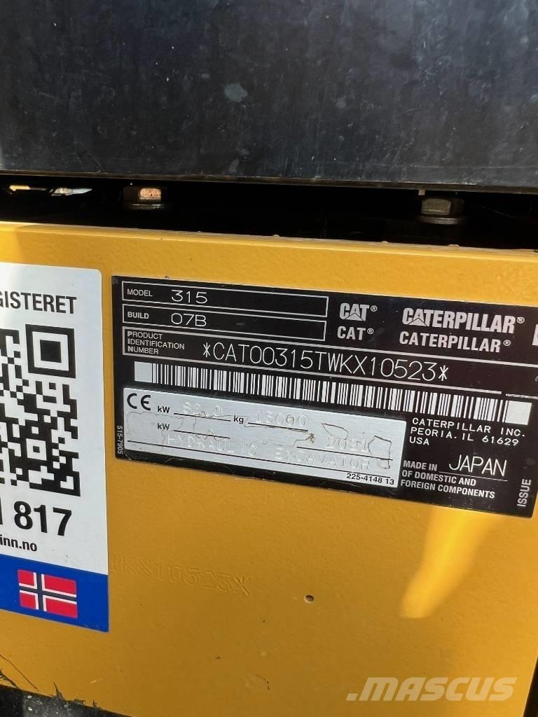 CAT 315 대형 굴삭기 29톤 이상
