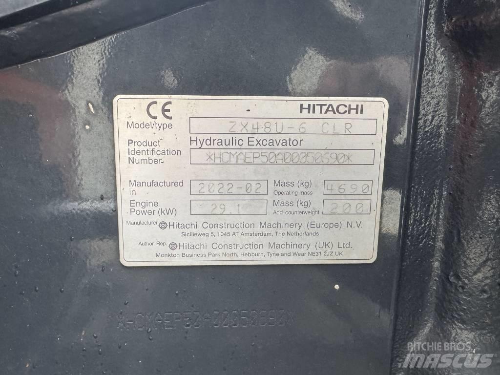 Hitachi ZX 48 U-6 소형 굴삭기 7톤 미만
