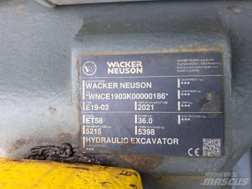 Wacker Neuson ET58 대형 굴삭기 29톤 이상