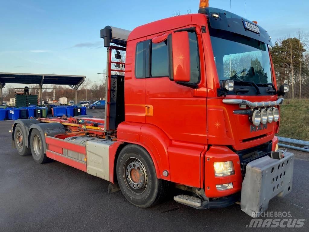 MAN TGS 26.460 LL 훅 리프트 트럭