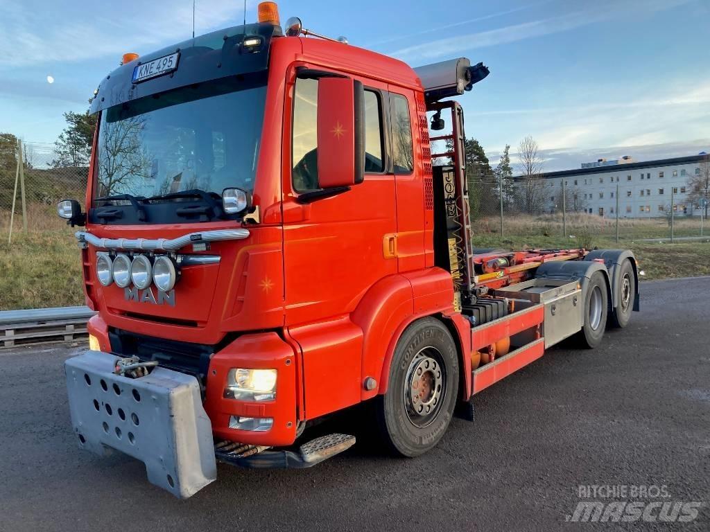 MAN TGS 26.460 LL 훅 리프트 트럭