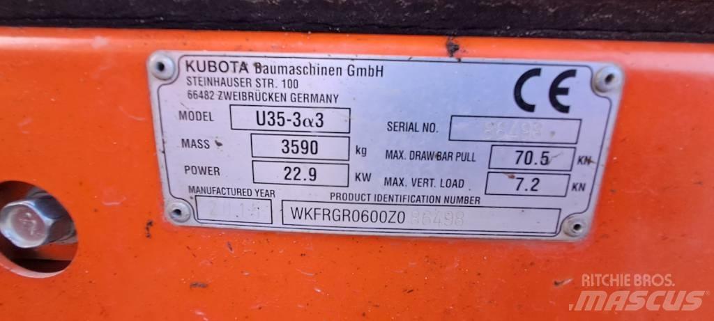 Kubota U35-3A3 소형 굴삭기 7톤 미만