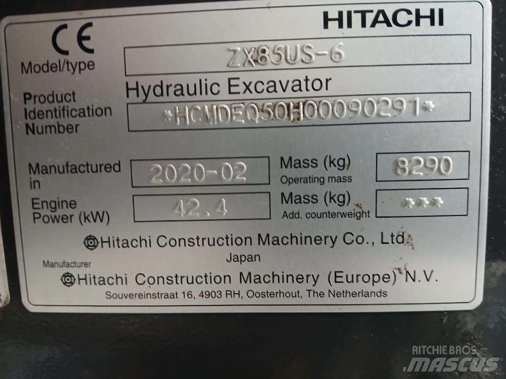 Hitachi ZX 85 US-6 중형굴삭기 7톤-28톤