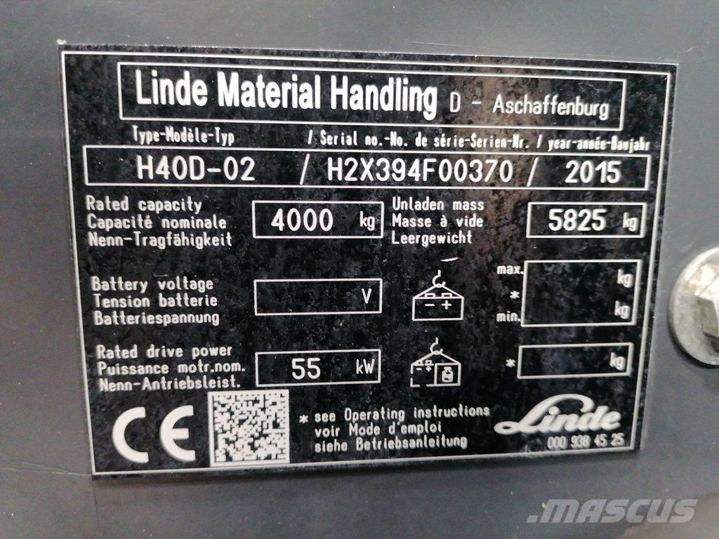 Linde H40D-02 디젤 지게차
