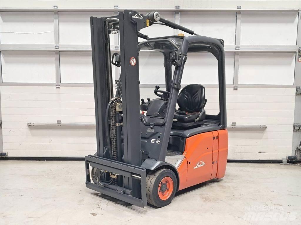 Linde E16C-01 전동 지게차