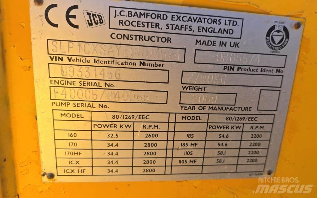 JCB 1 CX 백호로더