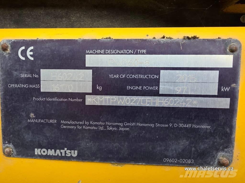 Komatsu PW 160  휠 굴삭기