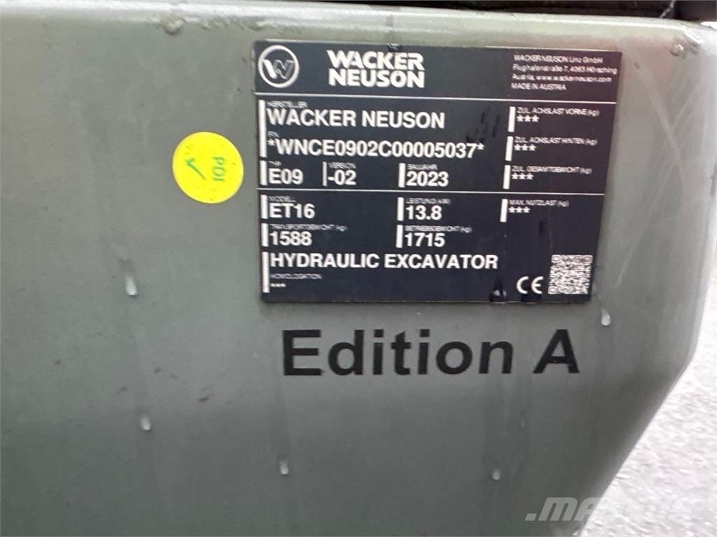 Wacker Neuson ET16 대형 굴삭기 29톤 이상