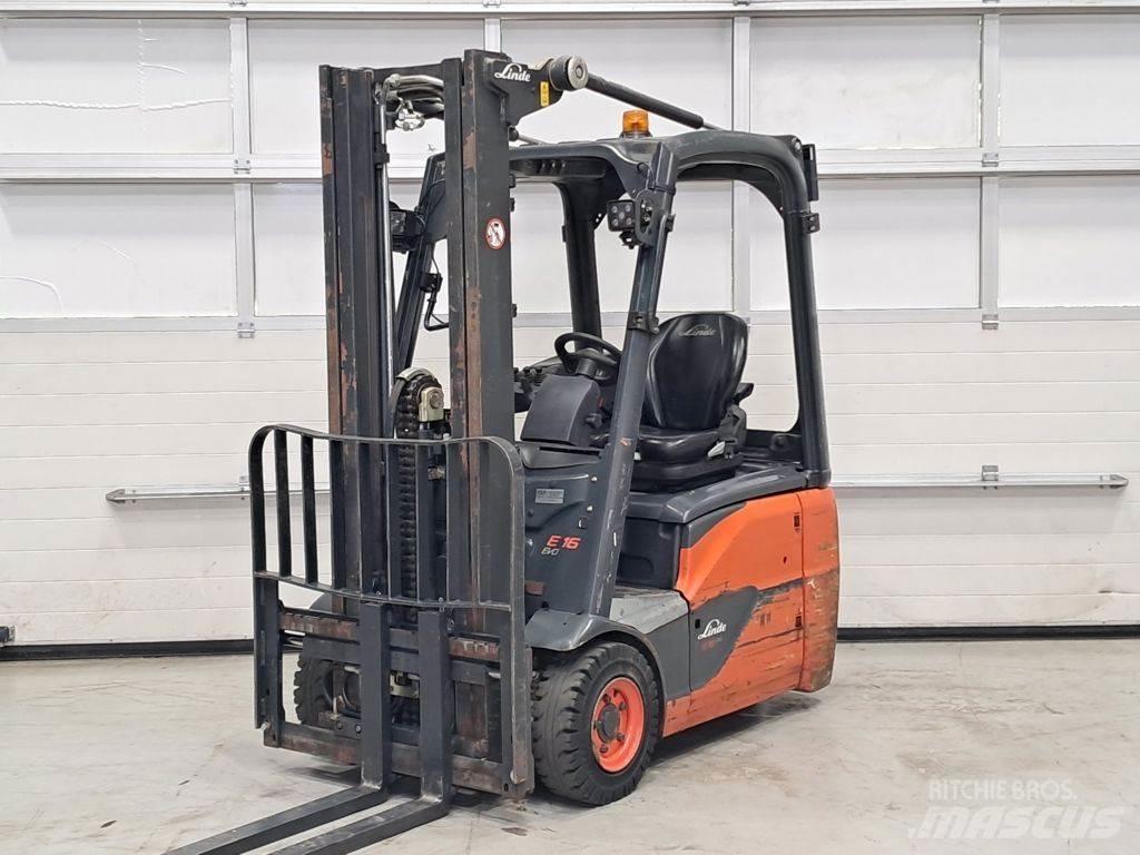 Linde E16C-02 전동 지게차