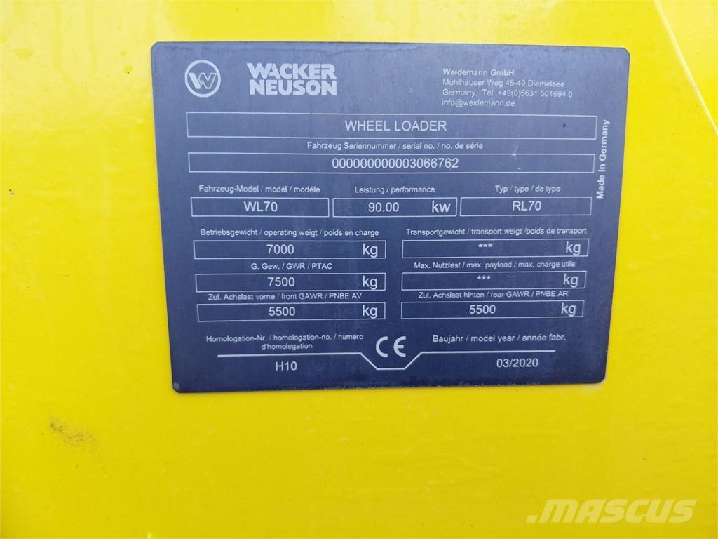 Weidemann WL 70  휠로우더