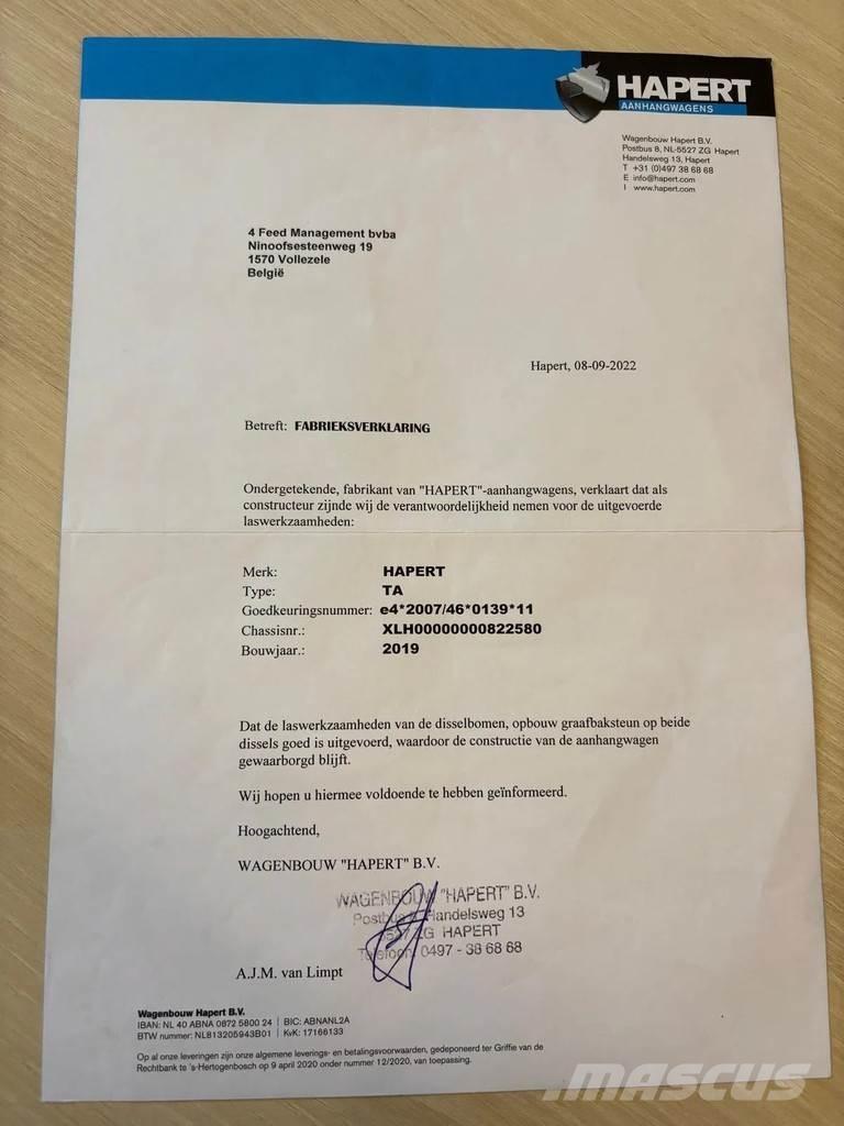 Hapert LF2 차량 운반용 트레일러