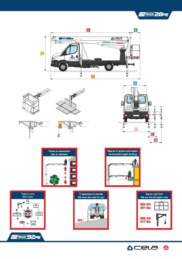 Cela DT 28 truck FE 트럭 탑재 고소작업대