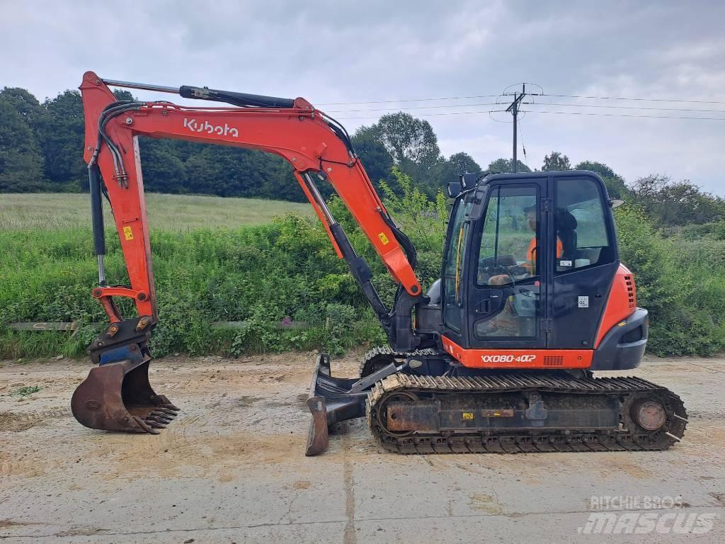 Kubota KX 080-4 중형굴삭기 7톤-28톤