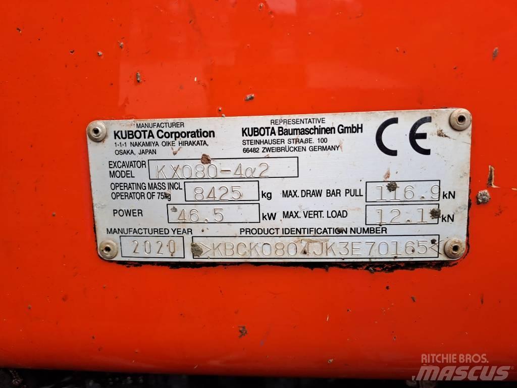 Kubota KX 080-4 중형굴삭기 7톤-28톤