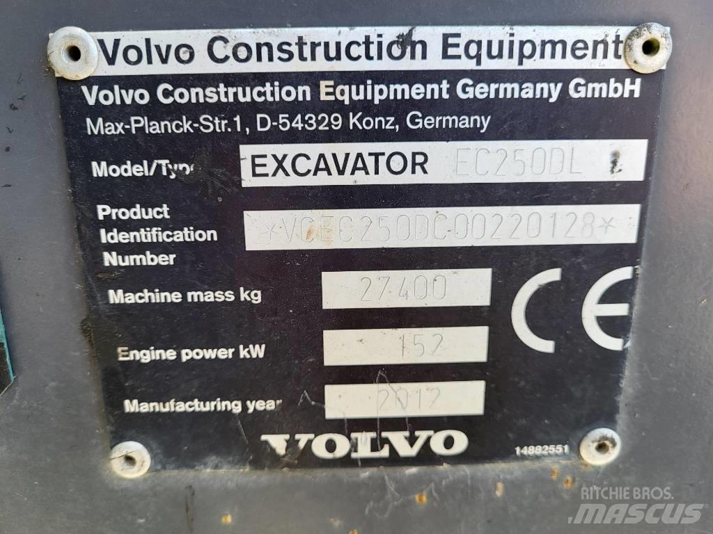 Volvo EC 250 D L 대형 굴삭기 29톤 이상
