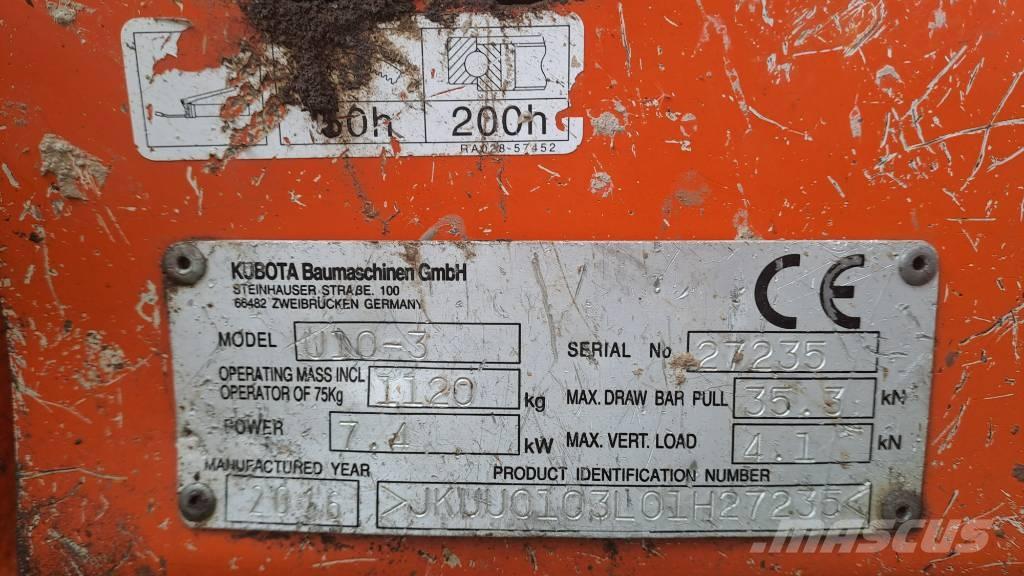 Kubota U 10-3 소형 굴삭기 7톤 미만