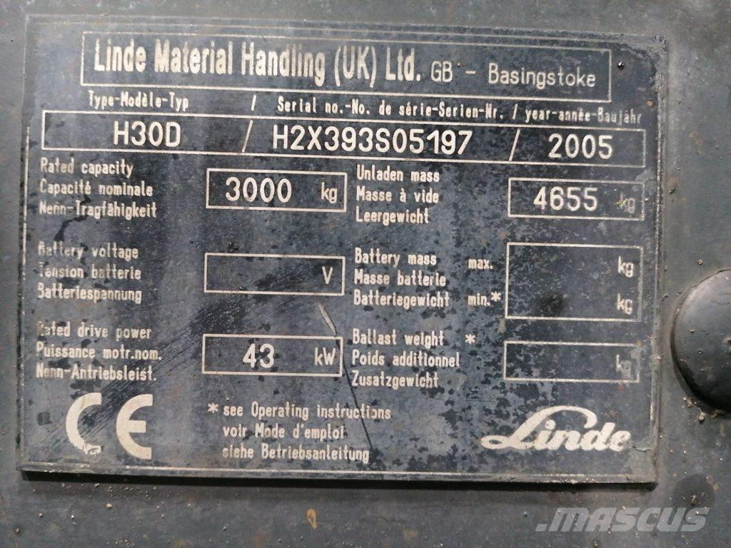 Linde H30D 디젤 지게차