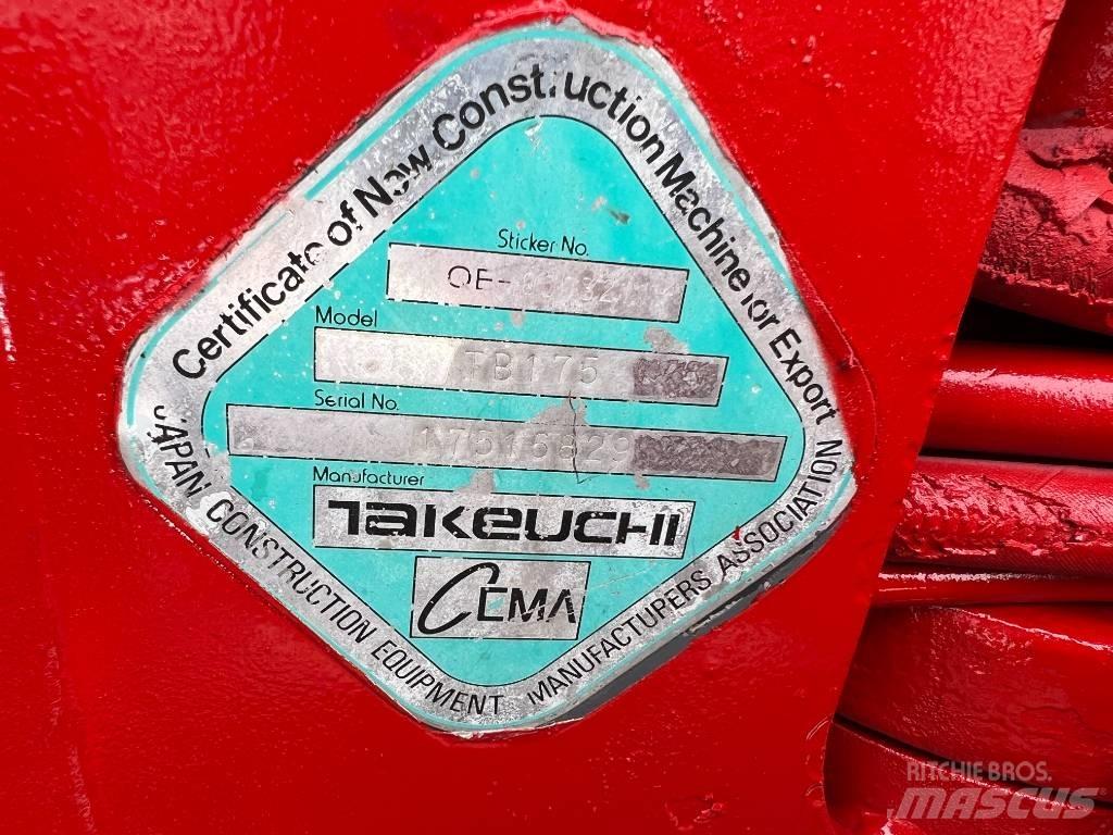 Takeuchi TB175 중형굴삭기 7톤-28톤