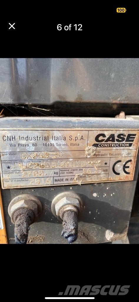 CASE CX 26 B ZTS 소형 굴삭기 7톤 미만