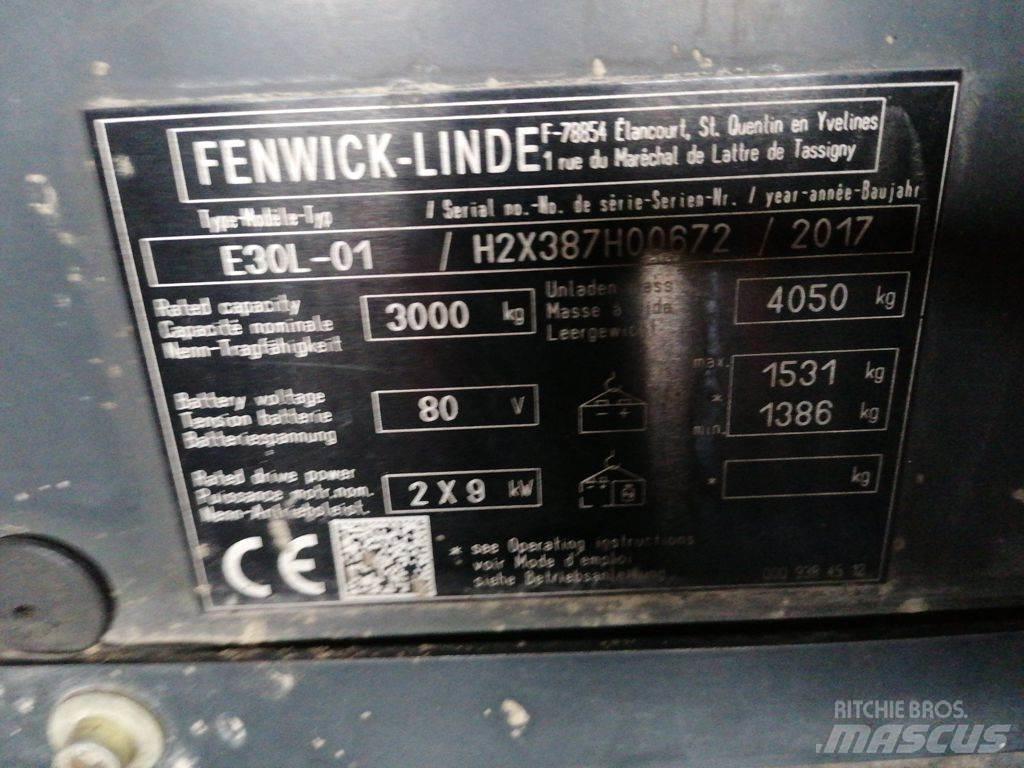 Linde E30L-01 전동 지게차