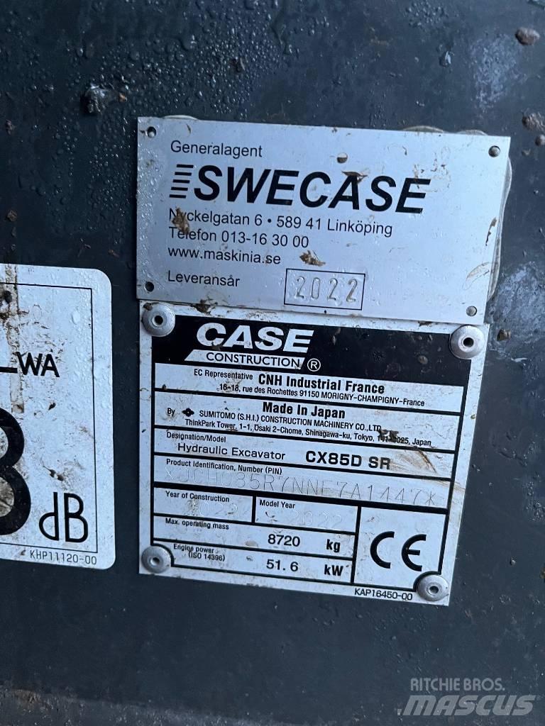 CASE CX 85 D SR 중형굴삭기 7톤-28톤