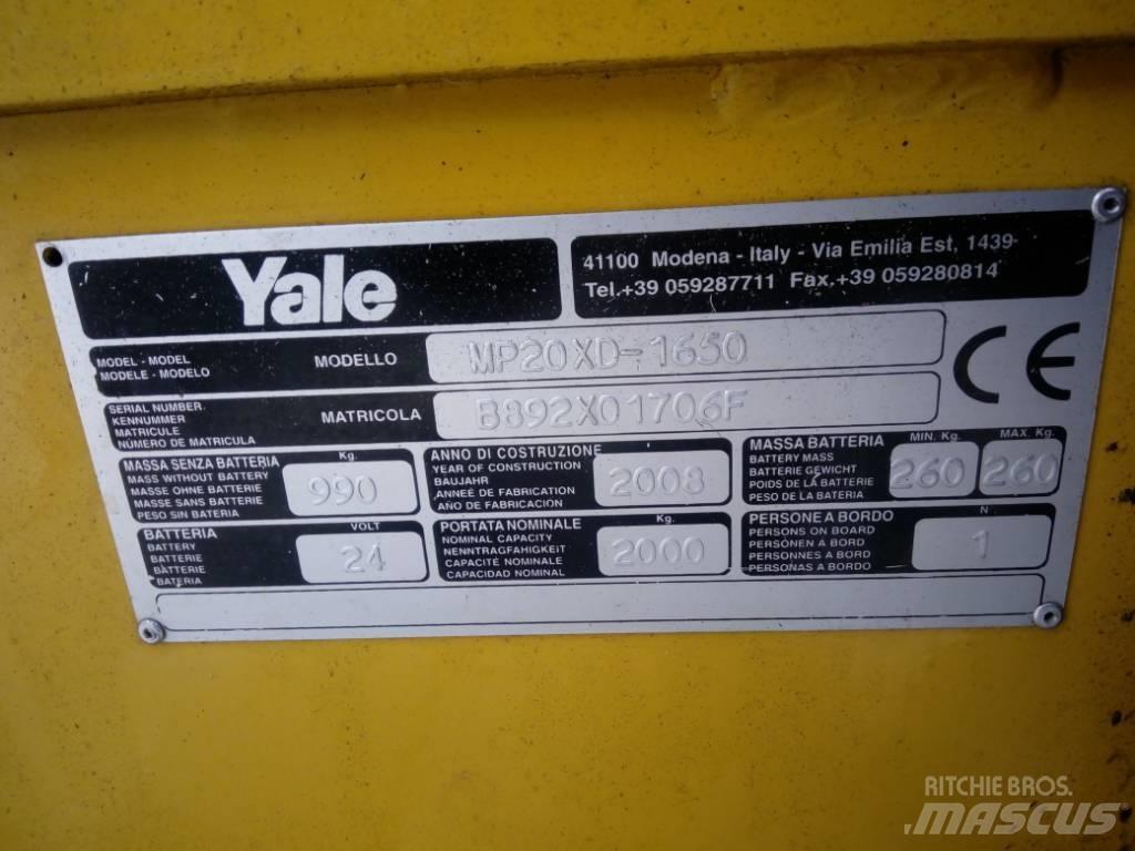 Yale MP 20 XD 로우 리프터(승강대 포함)