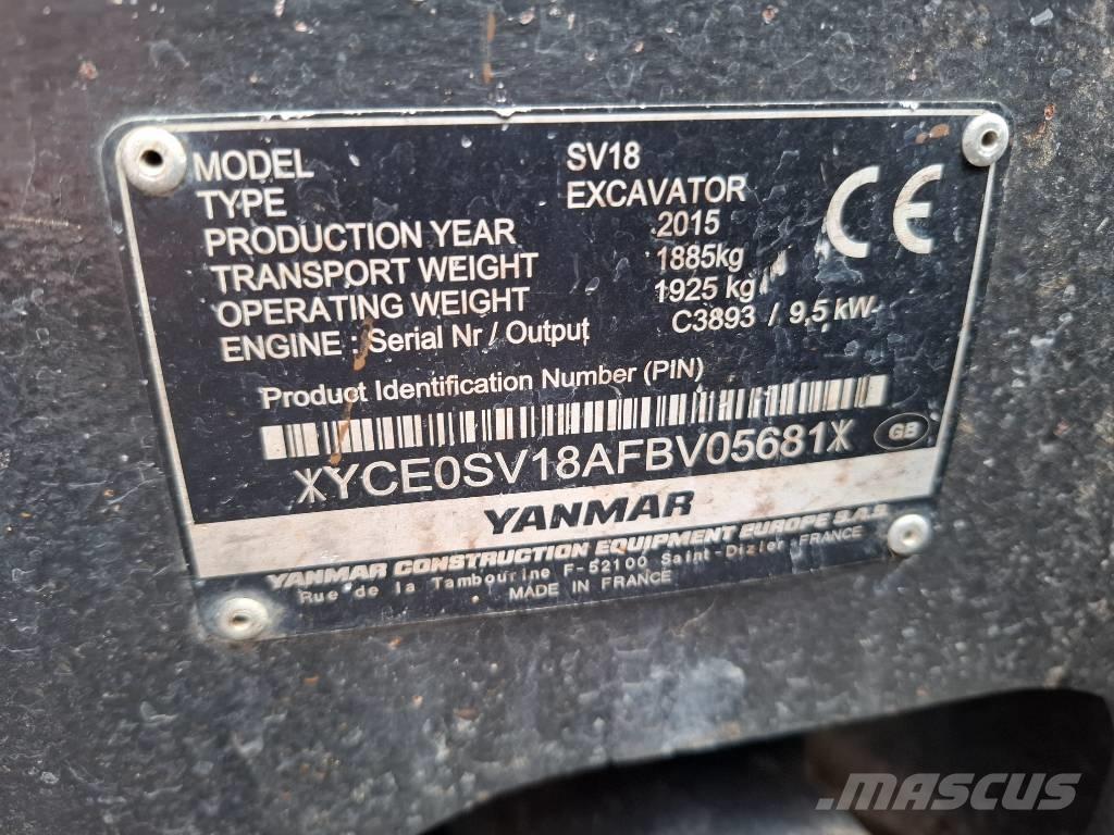 Yanmar SV 18 소형 굴삭기 7톤 미만
