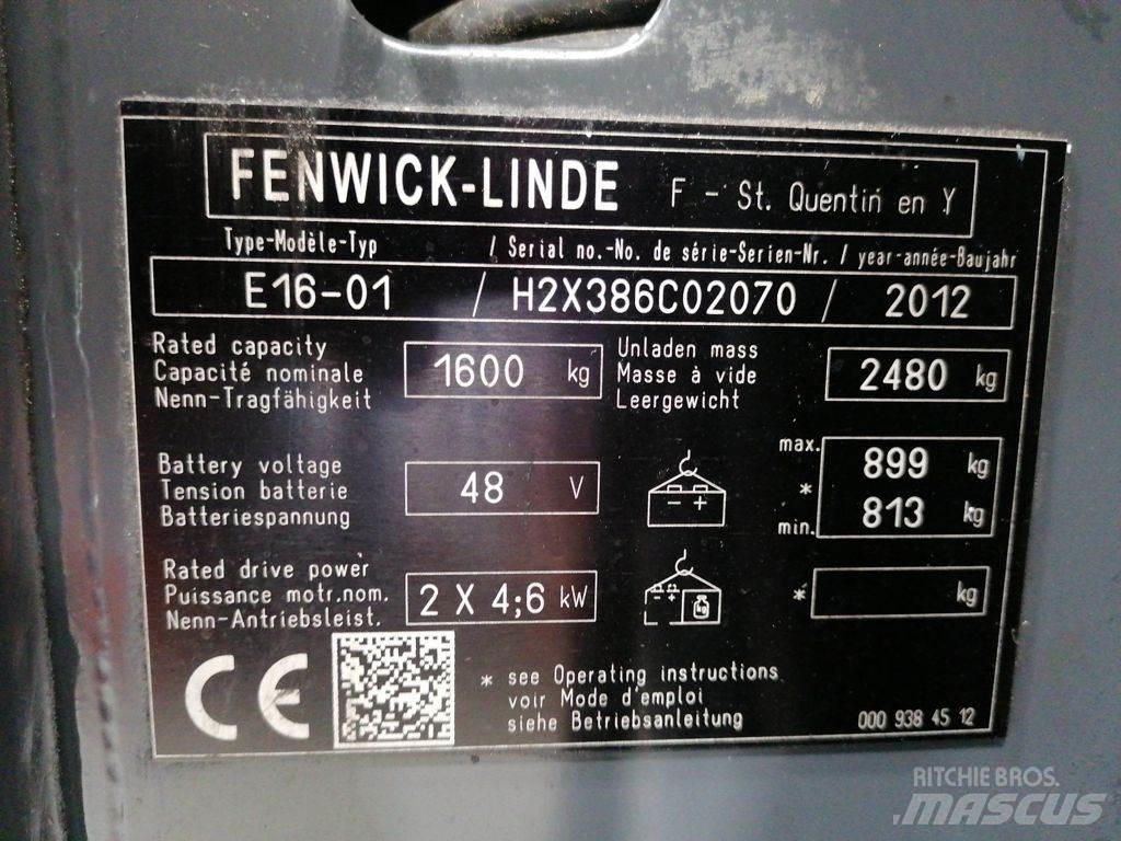 Linde E16-01 전동 지게차
