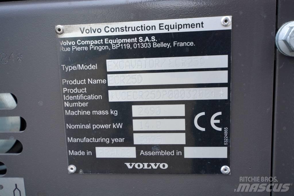 Volvo ECR 25 D 소형 굴삭기 7톤 미만