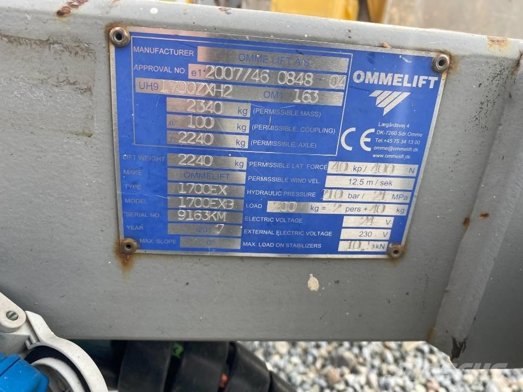 Omme 1700 EBX 트레일러 탑재 고소작업대