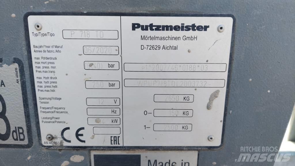 Putzmeister P 718 TD 콘크리트 펌프카