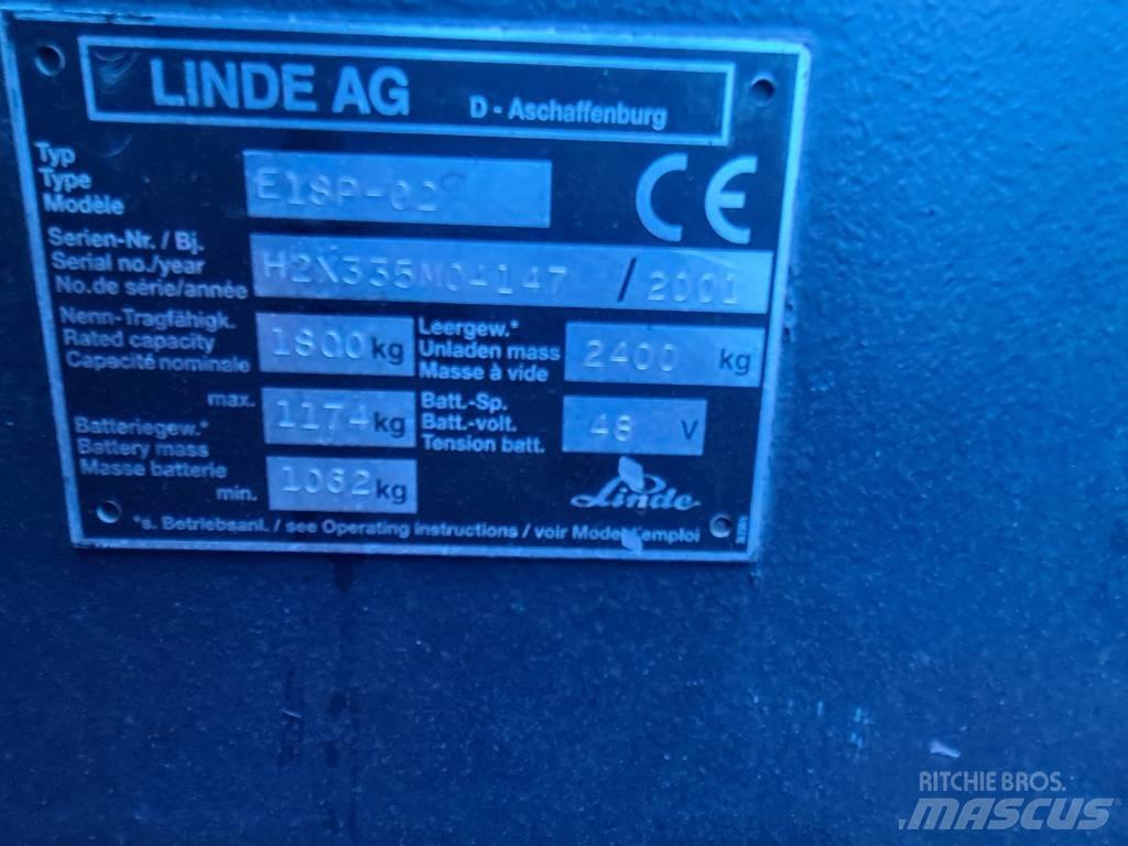 Linde E16P 전동 지게차